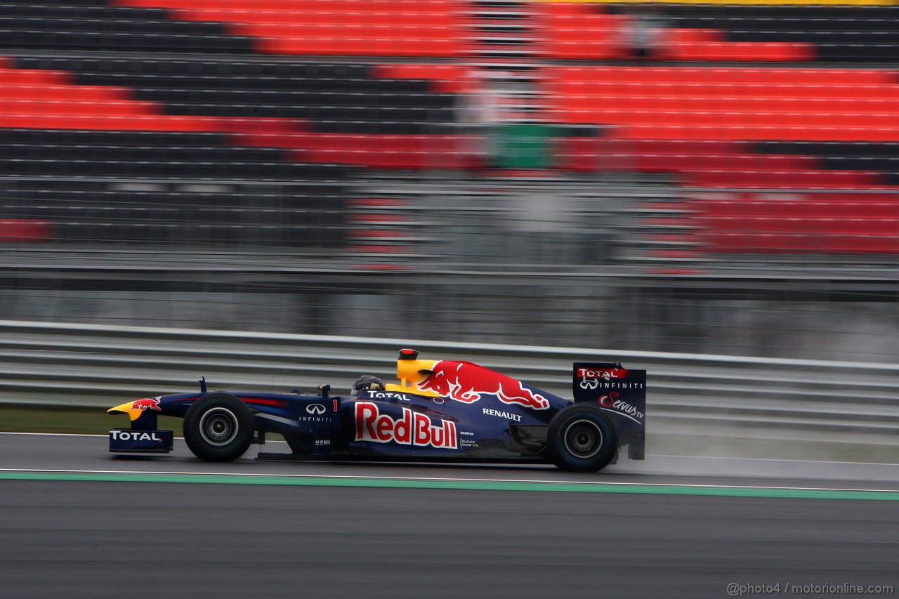 GP KOREA, 14.10.2011- Prove Libere 2, Venerdi', Sebastian Vettel (GER), Red Bull Racing, RB7