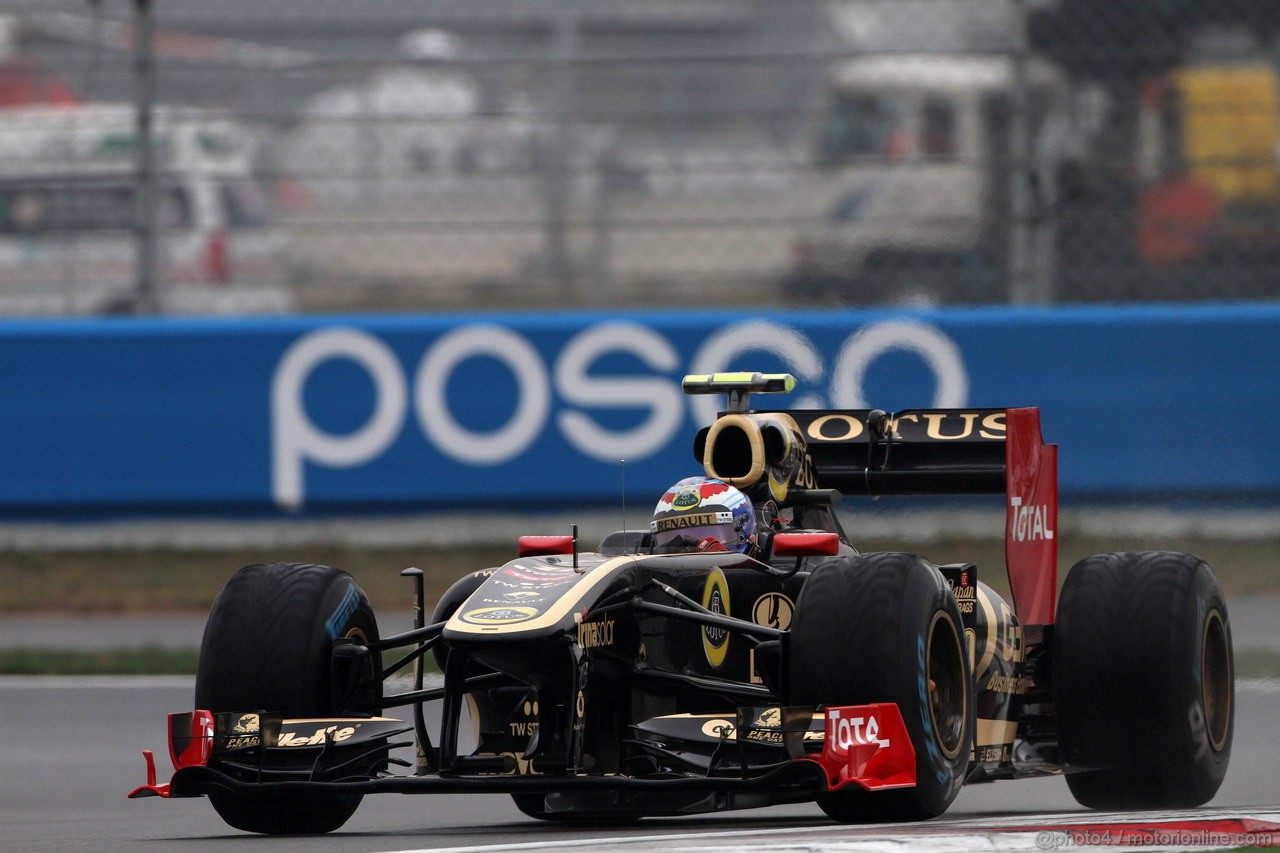 GP KOREA, 14.10.2011- Prove Libere 2, Venerdi', Vitaly Petrov (RUS), Lotus Renault GP, R31 