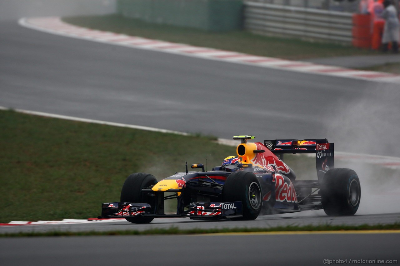 GP KOREA, 14.10.2011- Prove Libere 2, Venerdi', Mark Webber (AUS), Red Bull Racing, RB7