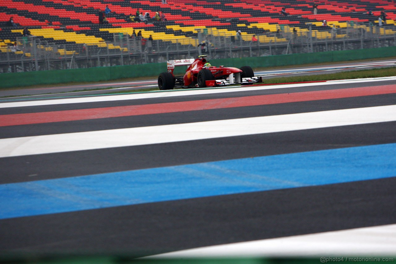GP KOREA, 14.10.2011- Prove Libere 2, Venerdi', Felipe Massa (BRA), Ferrari, F-150 Italia 