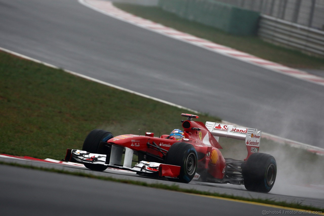 GP KOREA, 14.10.2011- Prove Libere 2, Venerdi', Fernando Alonso (ESP), Ferrari, F-150 Italia