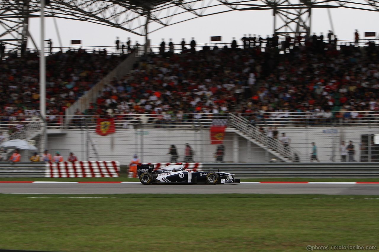 GP MALESIA, 10.04.2011- Gara, Rubens Barrichello (BRA), Williams FW33 