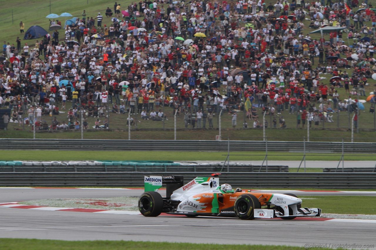 GP MALESIA, 10.04.2011- Gara, Adrian Sutil (GER), Force India F1 Team, VJM04 
