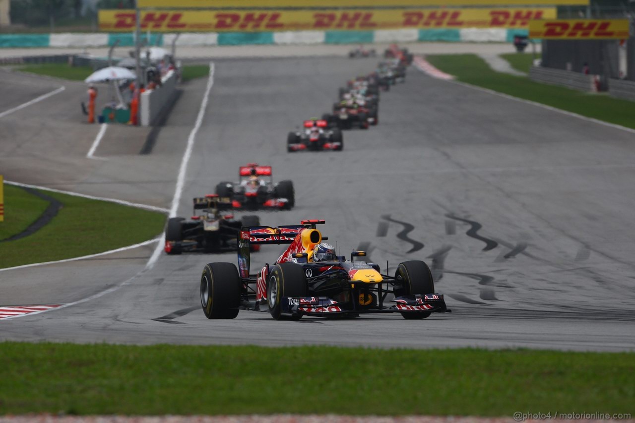 GP MALESIA, 10.04.2011- Gara, Sebastian Vettel (GER), Red Bull Racing, RB7 