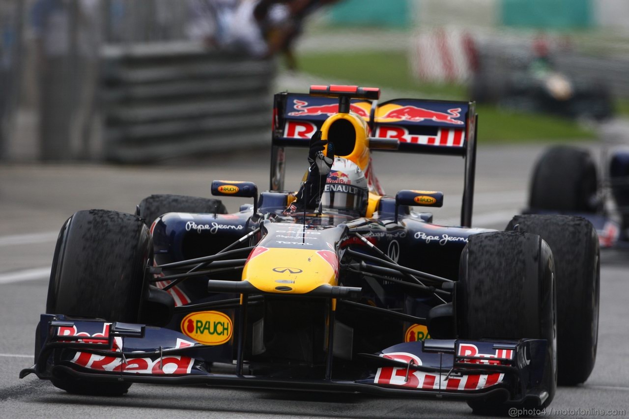 GP MALESIA, 10.04.2011- Gara, Sebastian Vettel (GER), Red Bull Racing, RB7 vincitore 