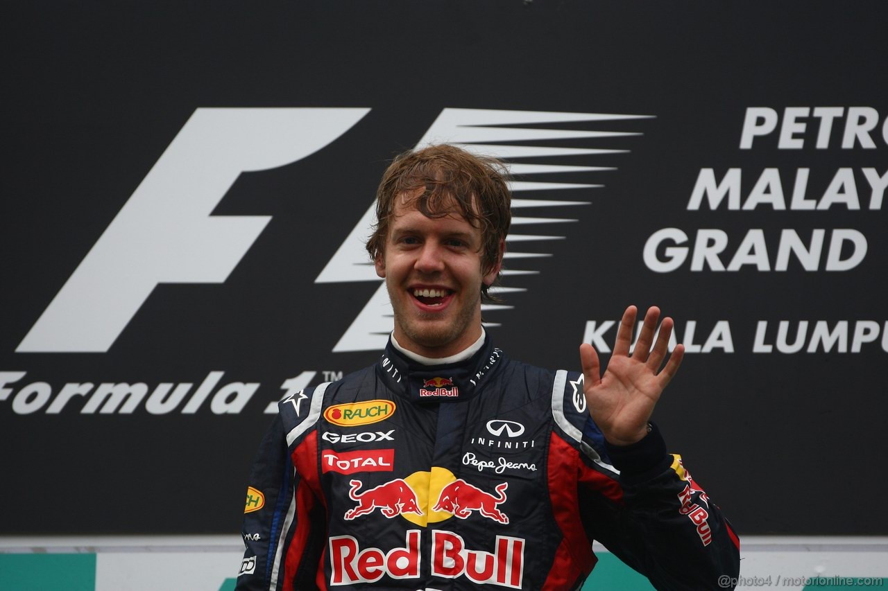 GP MALESIA, 10.04.2011- Gara, Sebastian Vettel (GER), Red Bull Racing, RB7 vincitore 