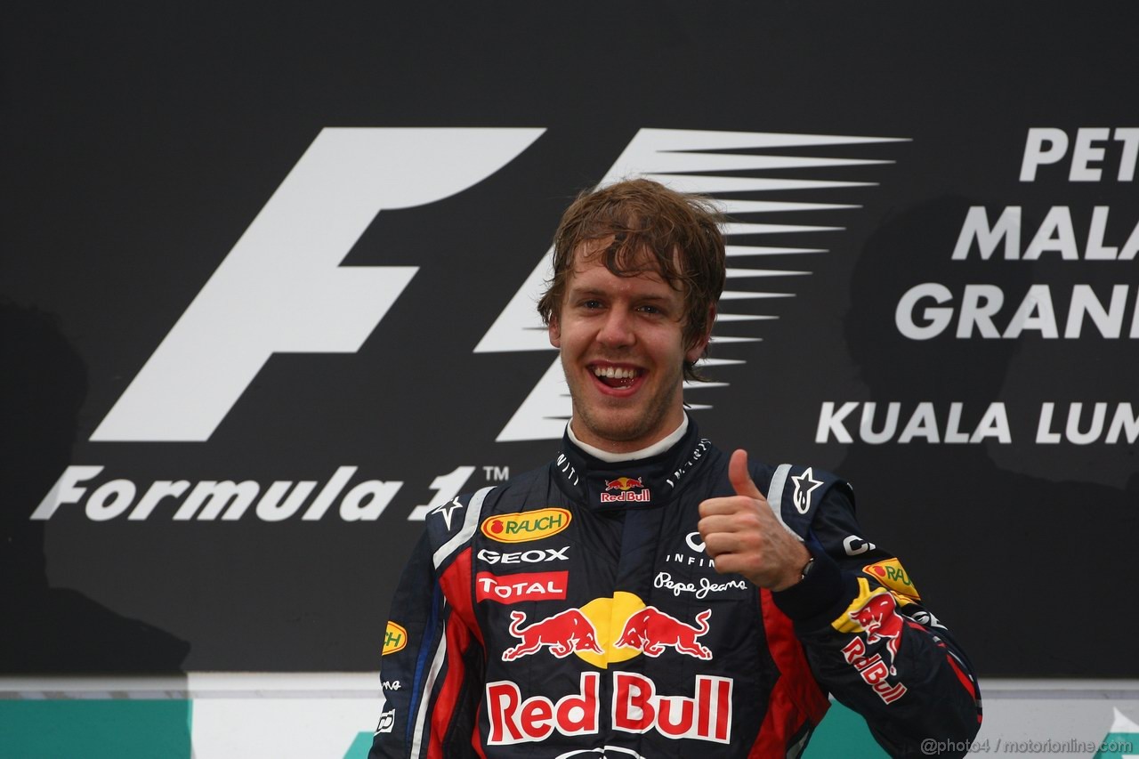 GP MALESIA, 10.04.2011- Gara, Sebastian Vettel (GER), Red Bull Racing, RB7 vincitore 
