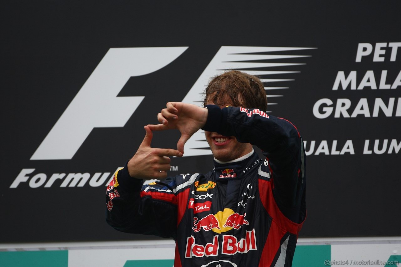 GP MALESIA, 10.04.2011- Gara, Sebastian Vettel (GER), Red Bull Racing, RB7 vincitore