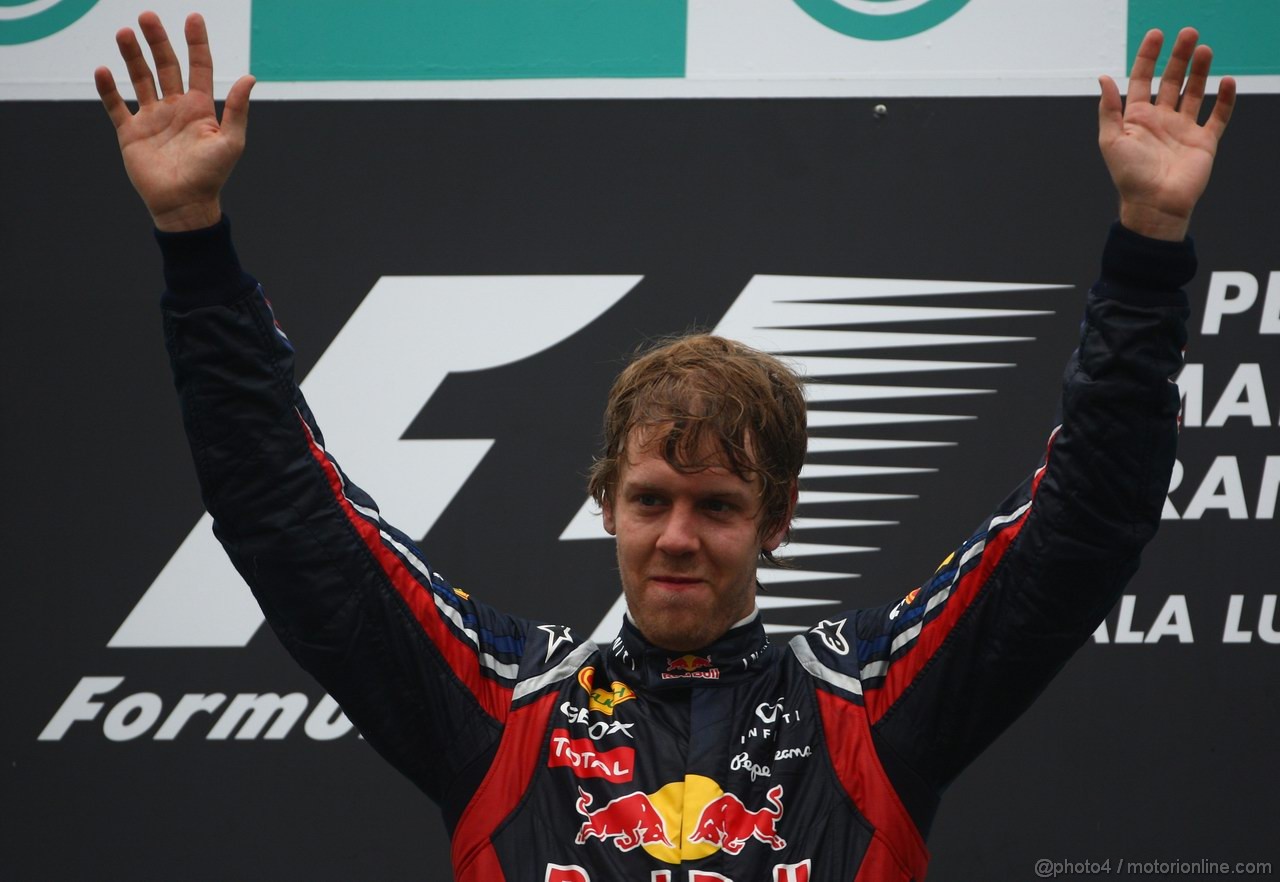 GP MALESIA, 10.04.2011- Gara, Sebastian Vettel (GER), Red Bull Racing, RB7 vincitore