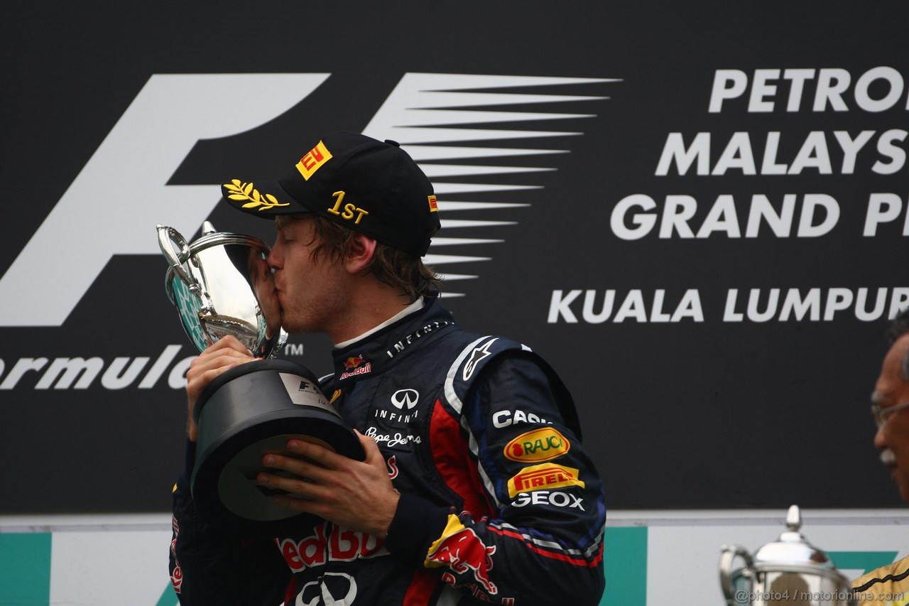 GP MALESIA, 10.04.2011- Gara, Sebastian Vettel (GER), Red Bull Racing, RB7 vincitore