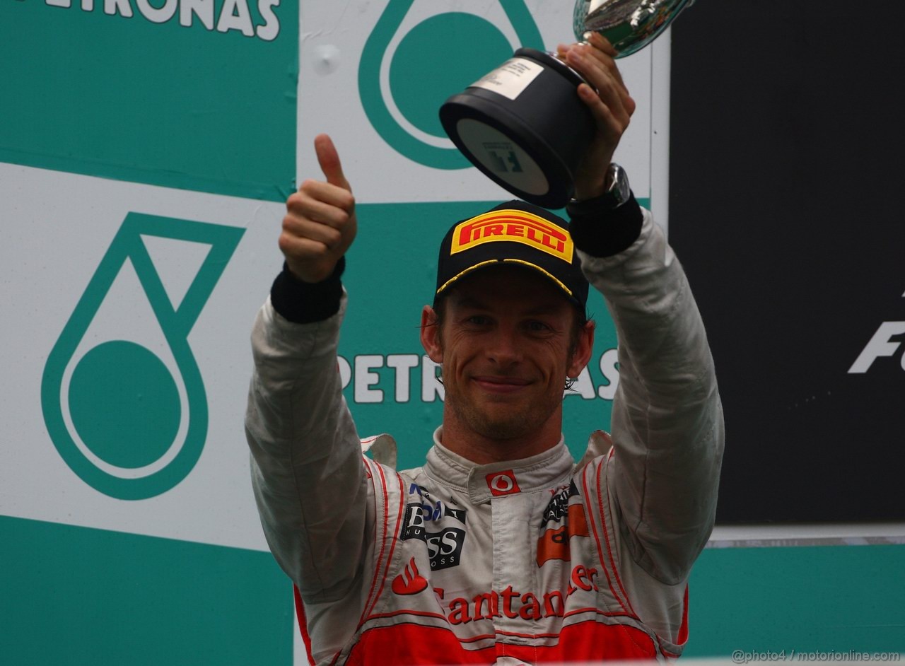 GP MALESIA, 10.04.2011- Gara, Jenson Button (GBR), McLaren Mercedes, MP4-26 secondo