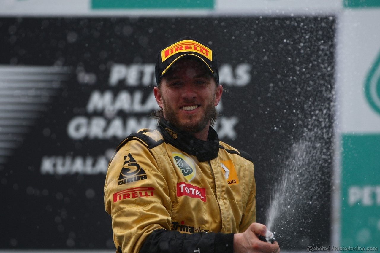 GP MALESIA, 10.04.2011- Gara, Nick Heidfeld (GER) Lotus Renault GP R31 terzo