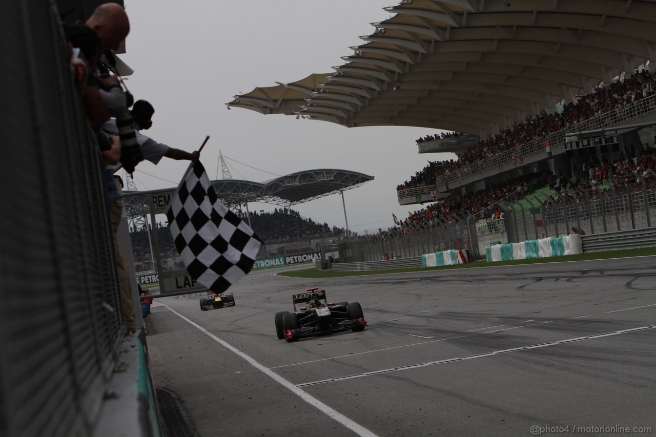 GP MALESIA, 10.04.2011- Gara, Nick Heidfeld (GER) Lotus Renault GP R31 terzo