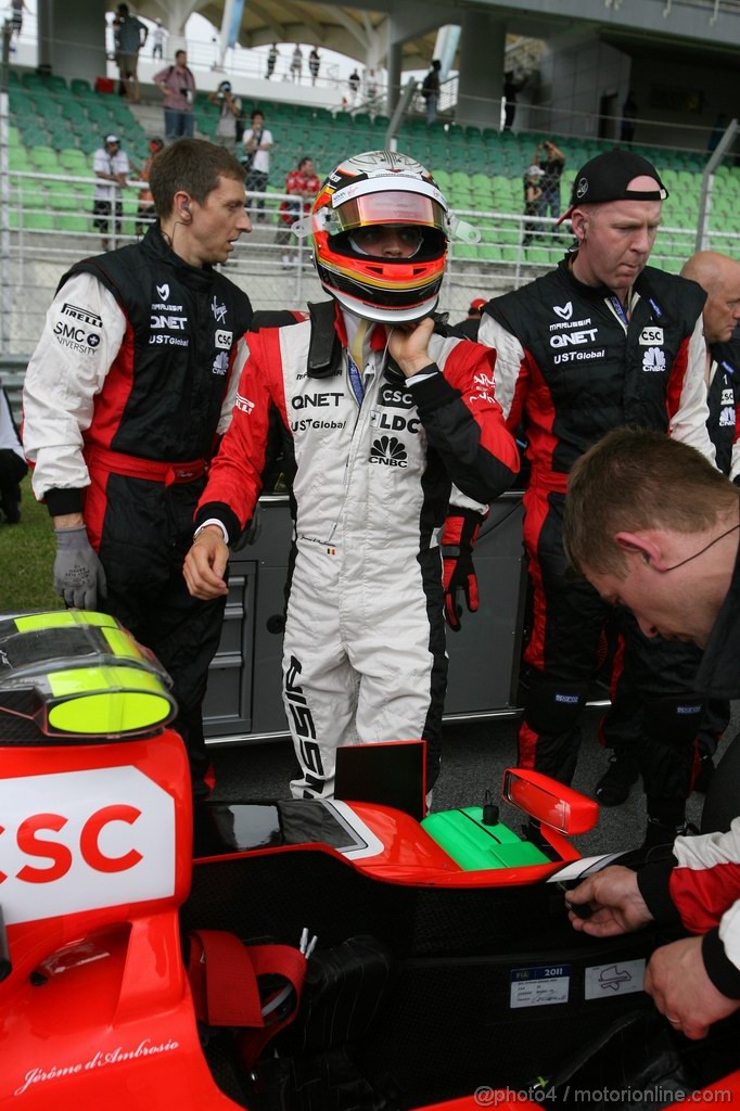 GP MALESIA, 10.04.2011- Gara, Jerome D'Ambrosio (BEL), Marussia Virgin Racing VR-02 