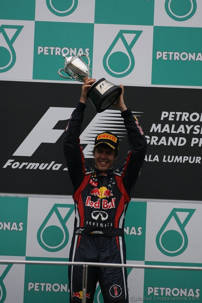 GP MALESIA, 10.04.2011- Gara, Sebastian Vettel (GER), Red Bull Racing, RB7 vincitore 