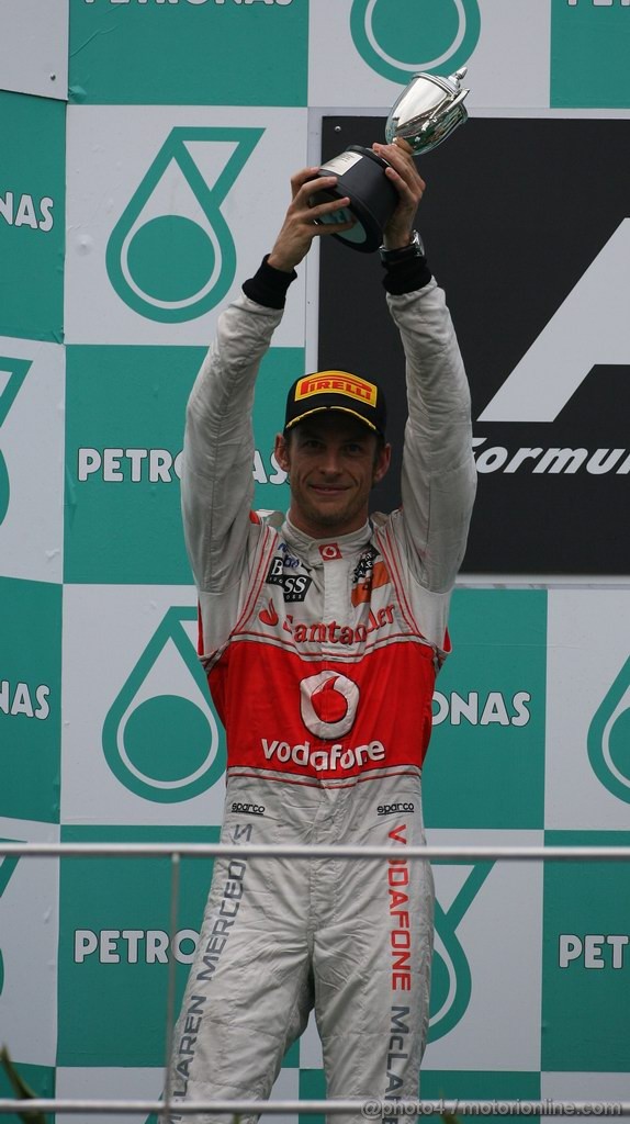 GP MALESIA, 10.04.2011- Gara, Jenson Button (GBR), McLaren Mercedes, MP4-26 secondo