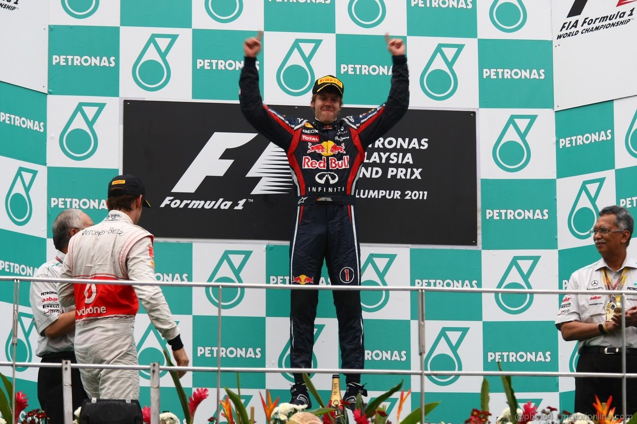 GP MALESIA, 10.04.2011- Gara, Sebastian Vettel (GER), Red Bull Racing, RB7 vincitore 
