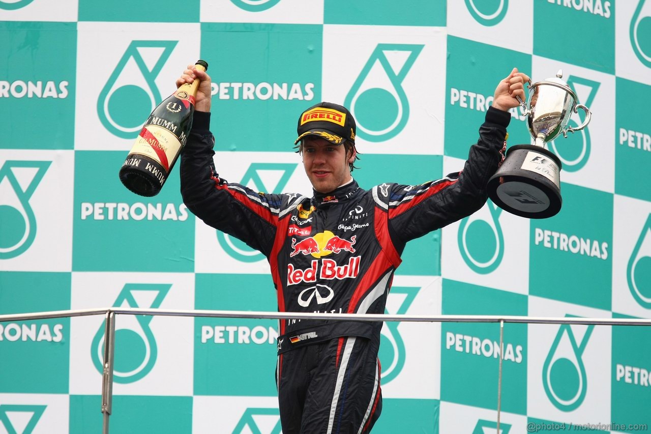 GP MALESIA, 10.04.2011- Gara, Sebastian Vettel (GER), Red Bull Racing, RB7 