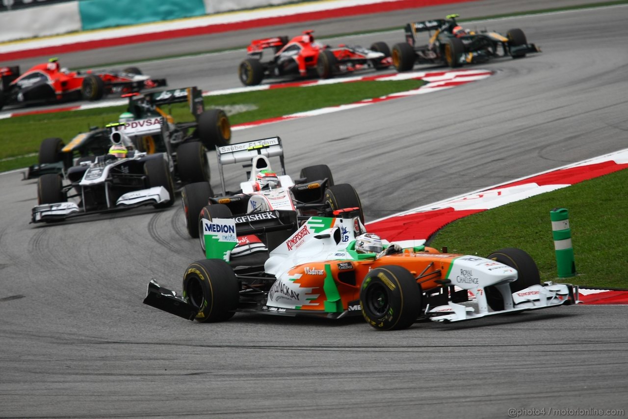 GP MALESIA, 10.04.2011- Gara, Adrian Sutil (GER), Force India F1 Team, VJM04 