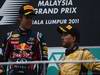 GP MALESIA, 10.04.2011- Gara, Sebastian Vettel (GER), Red Bull Racing, RB7 vincitore e Nick Heidfeld (GER) Lotus Renault GP R31  terzo 