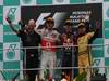 GP MALESIA, 10.04.2011- Gara, Sebastian Vettel (GER), Red Bull Racing, RB7 vincitore, Jenson Button (GBR), McLaren  Mercedes, MP4-26 secondo, Nick Heidfeld (GER) Lotus Renault GP R31  terzo e Adrian Newey (GBR), Red Bull Racing , Technical Operations Director 