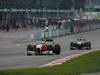 GP MALESIA, 10.04.2011- Gara, Paul di Resta (GBR) Force India VJM04 e Nico Rosberg (GER), Mercedes GP Petronas F1 Team, MGP W02 