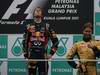 GP MALESIA, 10.04.2011- Gara, Sebastian Vettel (GER), Red Bull Racing, RB7 vincitore e Nick Heidfeld (GER) Lotus Renault GP R31  terzo 
