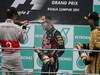 GP MALESIA, 10.04.2011- Gara, Sebastian Vettel (GER), Red Bull Racing, RB7 vincitore, Jenson Button (GBR), McLaren  Mercedes, MP4-26 secondo e Nick Heidfeld (GER) Lotus Renault GP R31 terzo 