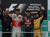 GP MALESIA, 10.04.2011- Gara, Sebastian Vettel (GER), Red Bull Racing, RB7 vincitore, Jenson Button (GBR), McLaren  Mercedes, MP4-26 secondo e Nick Heidfeld (GER) Lotus Renault GP R31 terzo with Adrian Newey (GBR), Red Bull Racing , Technical Operations Director 