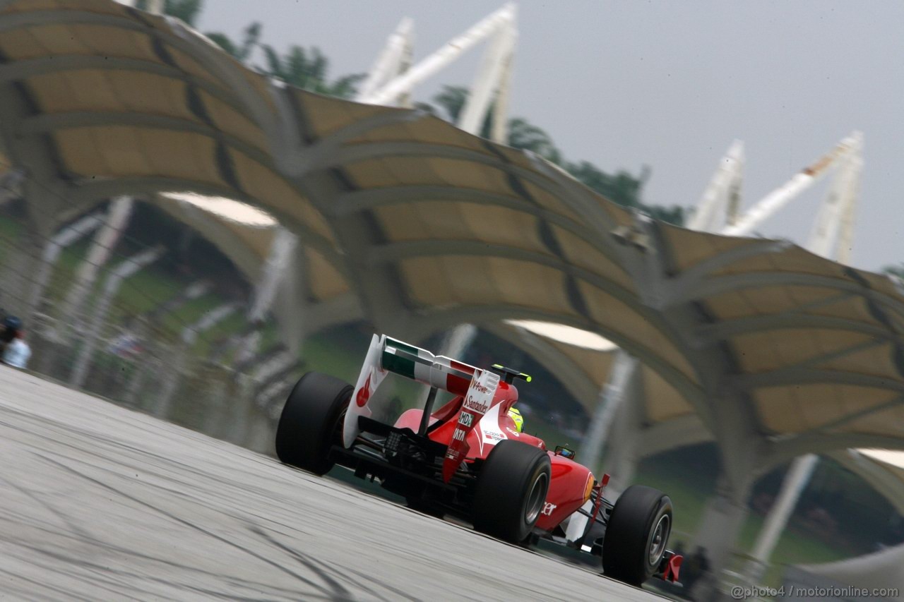 GP MALESIA, 09.04.2011- Prove Libere 3, Sabato, Felipe Massa (BRA), Ferrari, F-150 Italia 