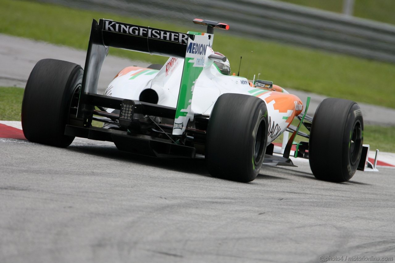 GP MALESIA, 09.04.2011- Prove Libere 3, Sabato, Adrian Sutil (GER), Force India F1 Team, VJM04