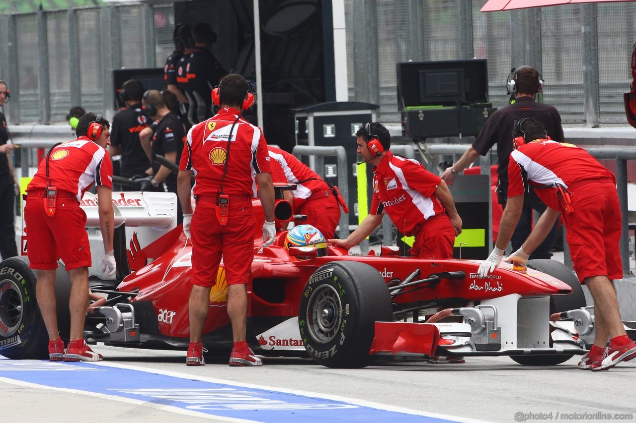 GP MALESIA, 09.04.2011- Prove Libere 3, Sabato, Fernando Alonso (ESP), Ferrari, F-150 Italia 