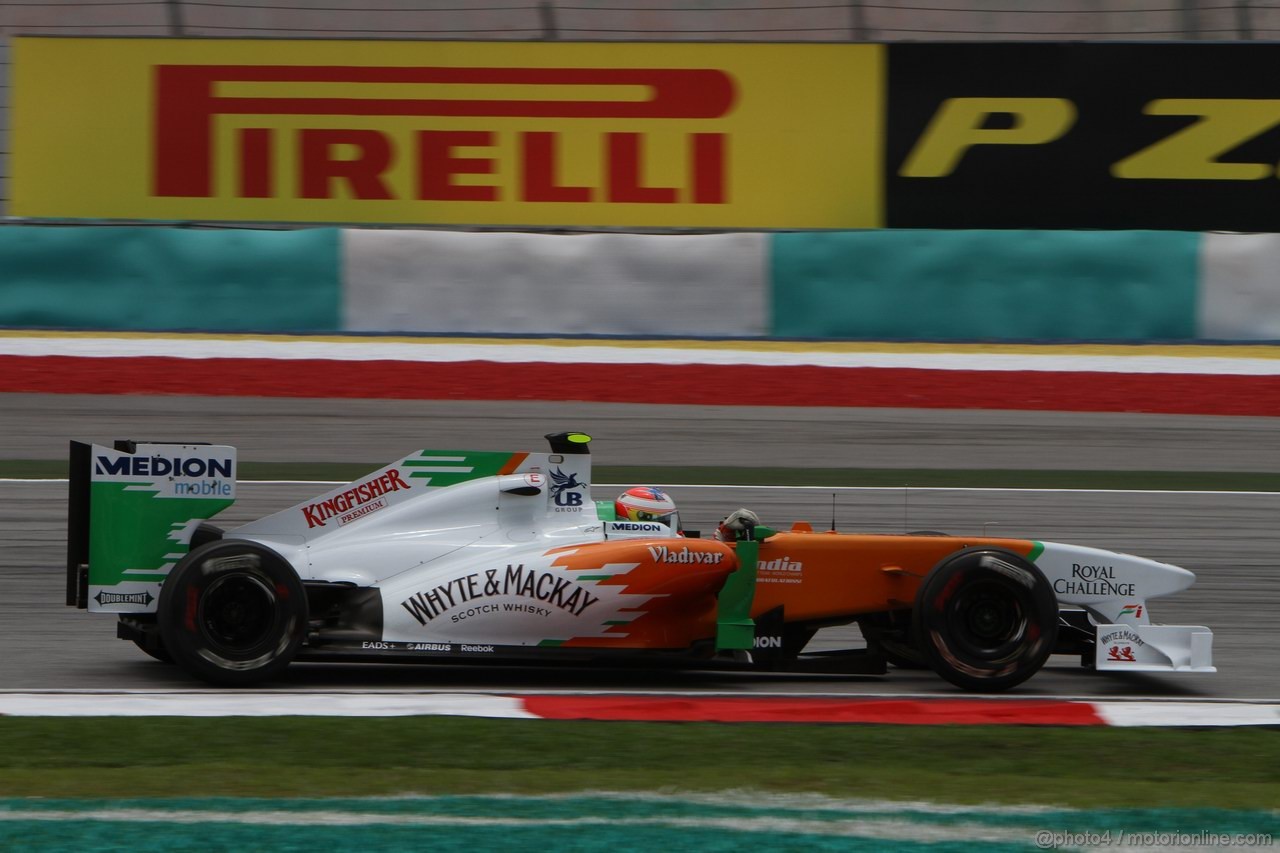 GP MALESIA, 09.04.2011- Prove Libere 3, Sabato, Paul di Resta (GBR) Force India VJM04 