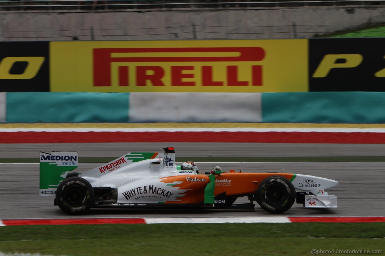 GP MALESIA, 09.04.2011- Prove Libere 3, Sabato, Adrian Sutil (GER), Force India F1 Team, VJM04 