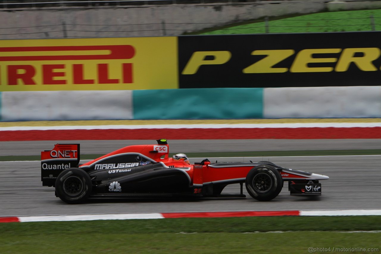 GP MALESIA, 09.04.2011- Prove Libere 3, Sabato, Jerome D'Ambrosio (BEL), Marussia Virgin Racing VR-02 