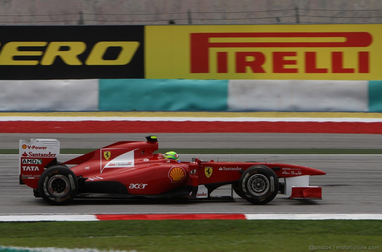 GP MALESIA, 09.04.2011- Prove Libere 3, Sabato, Felipe Massa (BRA), Ferrari, F-150 Italia