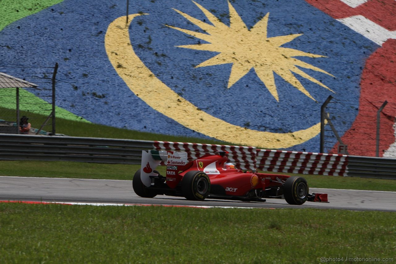 GP MALESIA, 09.04.2011- Prove Libere 3, Sabato, Fernando Alonso (ESP), Ferrari, F-150 Italia 