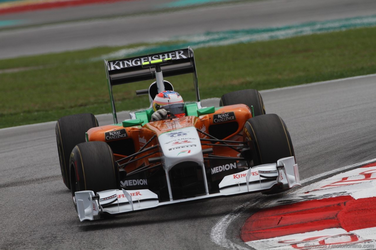 GP MALESIA, 09.04.2011- Prove Libere 3, Sabato, Paul di Resta (GBR) Force India VJM04 