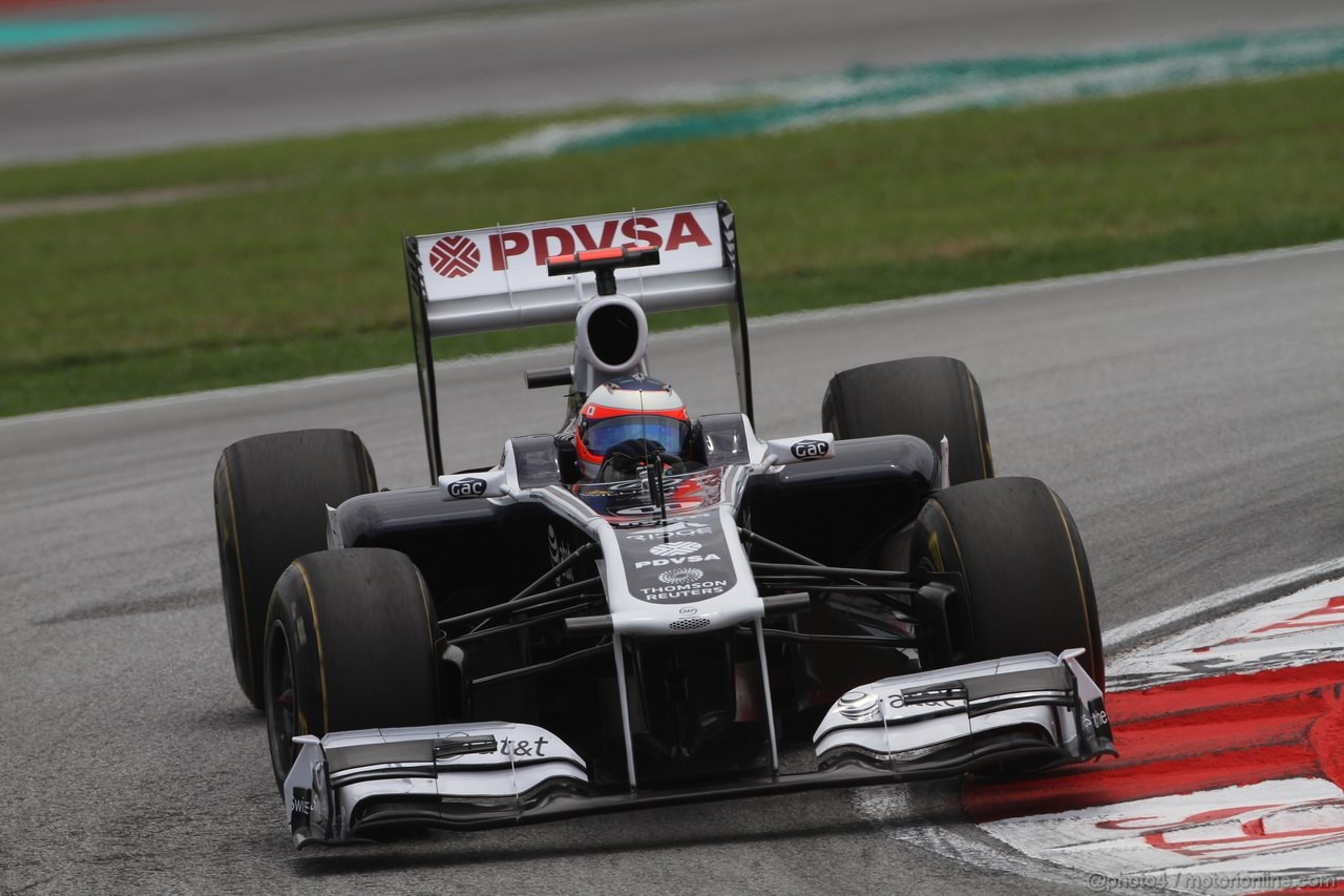 GP MALESIA, 09.04.2011- Prove Libere 3, Sabato, Rubens Barrichello (BRA), Williams FW33 