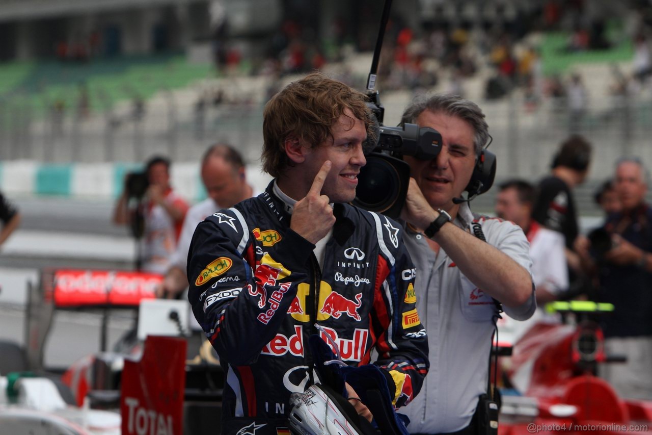 GP MALESIA, 09.04.2011- Qualifiche, Sebastian Vettel (GER), Red Bull Racing, RB7 pole position 
