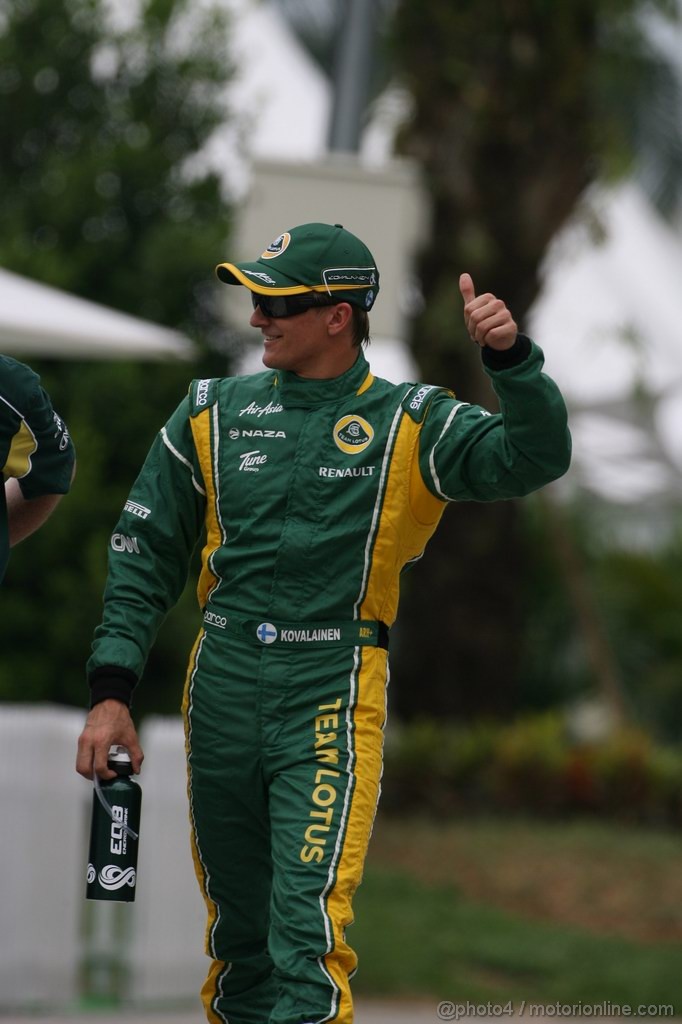 GP MALESIA, 09.04.2011- Qualifiche, Heikki Kovalainen (FIN), Team Lotus, TL11