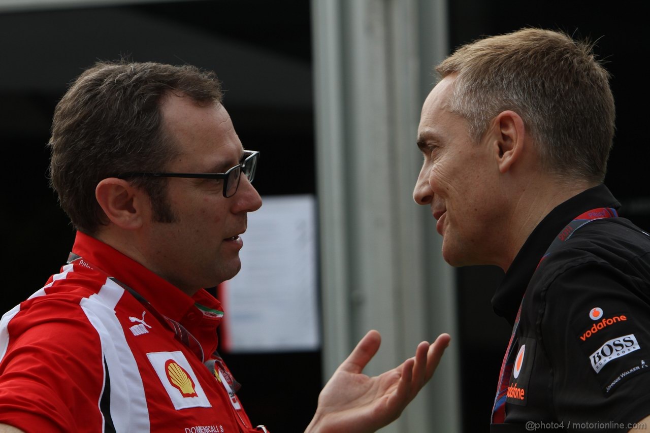 GP MALESIA, 09.04.2011- Stefano Domenicali (ITA), Head of the Gestione Sportiva e Martin Whitmarsh (GBR), Chief Executive Officer Mclaren 