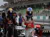 GP MALESIA, 09.04.2011- Qualifiche, Mark Webber (AUS), Red Bull Racing, RB7 e Jenson Button (GBR), McLaren Mercedes, MP4-26