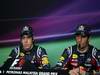 GP MALESIA, 09.04.2011- Qualifiche, Conferenza Stampa, Sebastian Vettel (GER), Red Bull Racing, RB7 pole position e Mark Webber (AUS), Red Bull Racing, RB7 terzo 