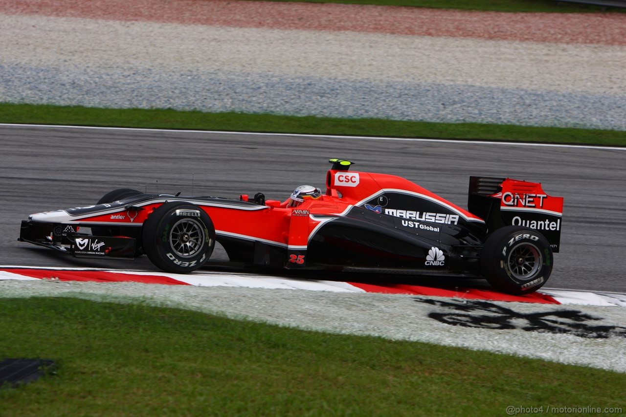 GP MALESIA, 08.04.2011- Prove Libere 1, Venerdi', Jerome D'Ambrosio (BEL), Marussia Virgin Racing VR-02