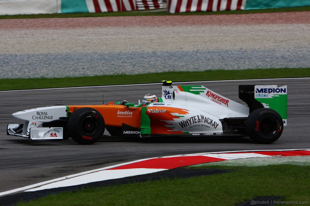 GP MALESIA, 08.04.2011- Prove Libere 1, Venerdi', Paul di Resta (GBR) Force India VJM04