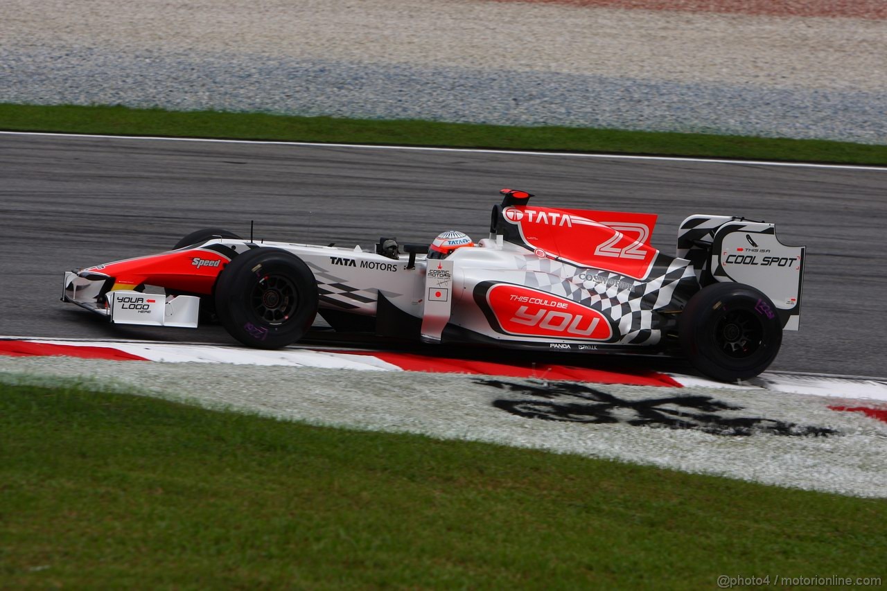 GP MALESIA, 08.04.2011- Prove Libere 1, Venerdi', Narain Karthikeyan (IND), Hispania Racing F1 Team, HRT 
