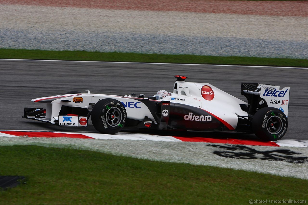 GP MALESIA, 08.04.2011- Prove Libere 1, Venerdi', Kamui Kobayashi (JAP), Sauber F1 Team C30 