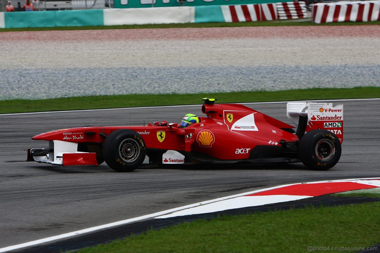 GP MALESIA, 08.04.2011- Prove Libere 1, Venerdi', Felipe Massa (BRA), Ferrari, F-150 Italia