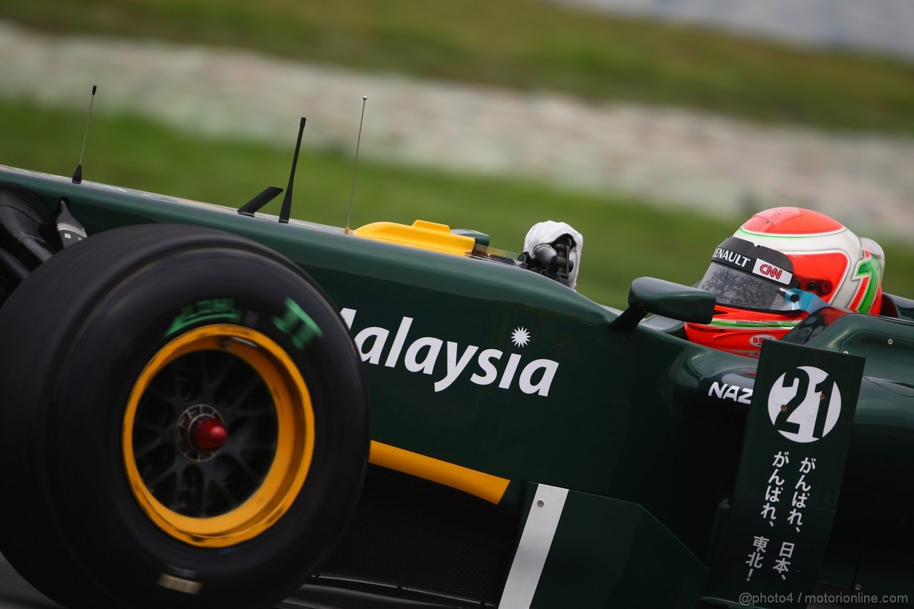 GP MALESIA, 08.04.2011- Prove Libere 1, Venerdi', Jarno Trulli (ITA), Team Lotus, TL11 